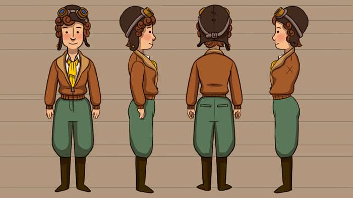cartoon character Amy the Aviator