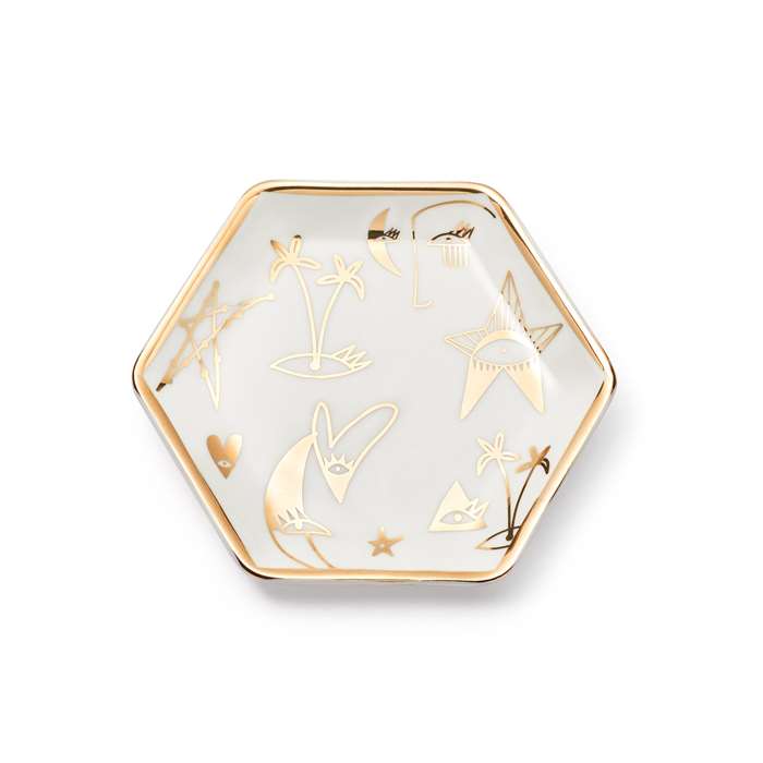 illustration on jewellery box by Nadia Flower Scribbles