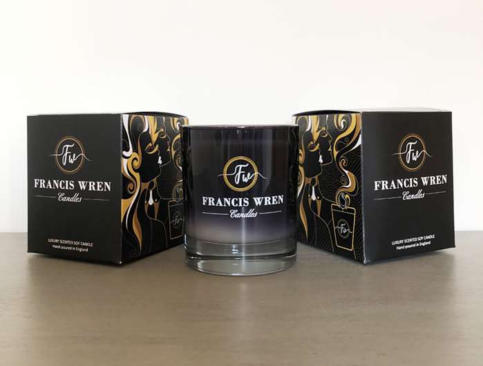 illustration on candles packaging 
