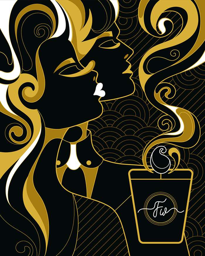 Vector woman Portrait illustration 