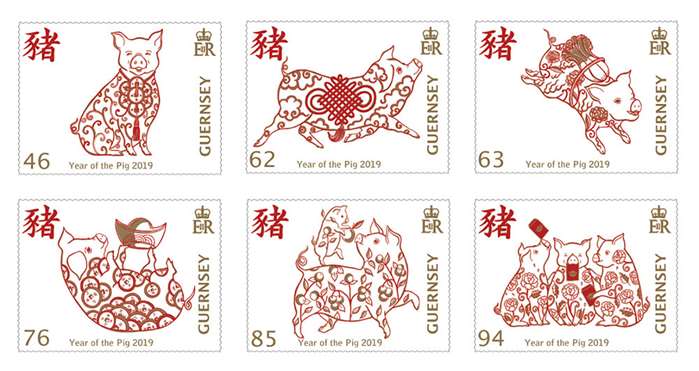Chinese pig illustration