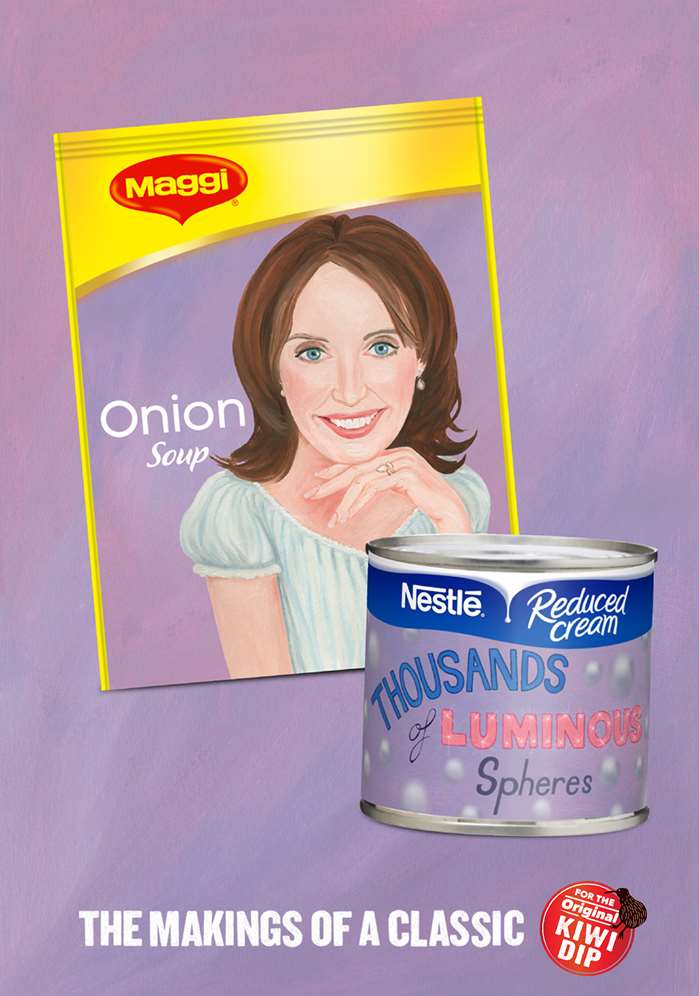 woman illustration for nestle ad