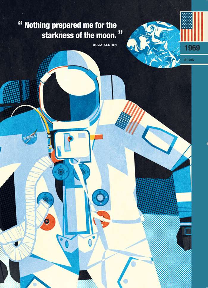 buzz aldrin astronaut artwork