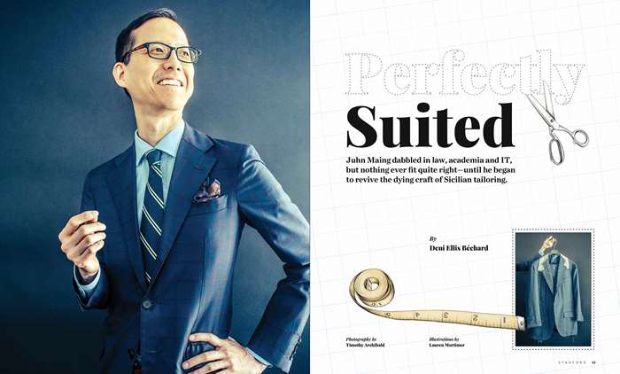 perfectly suited article illustration