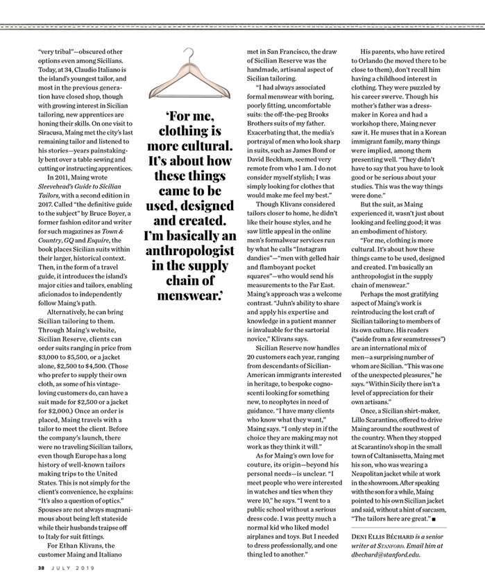 hanger illustration in stanford magazine