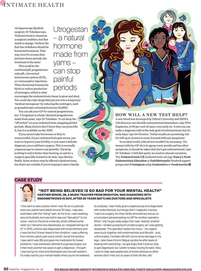 detecting endometriosis article and drawings