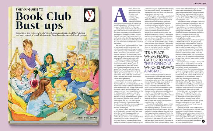 article showing comical nature of book clubs