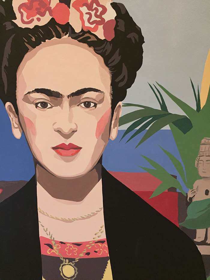 mural of frida khalo dan studio