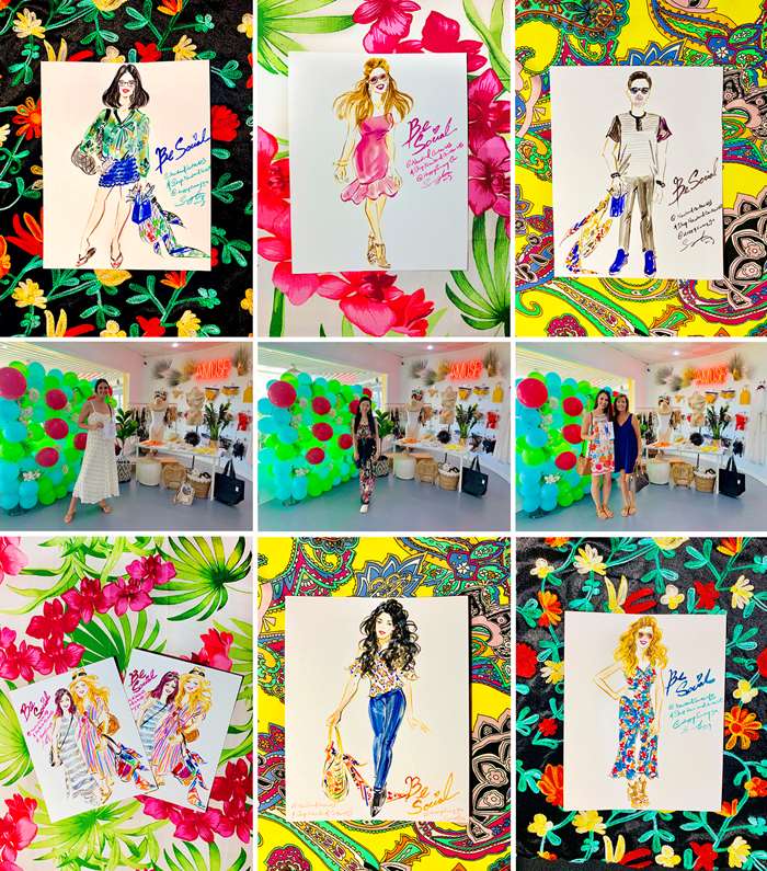 portraits of stylish guests in their summer attire