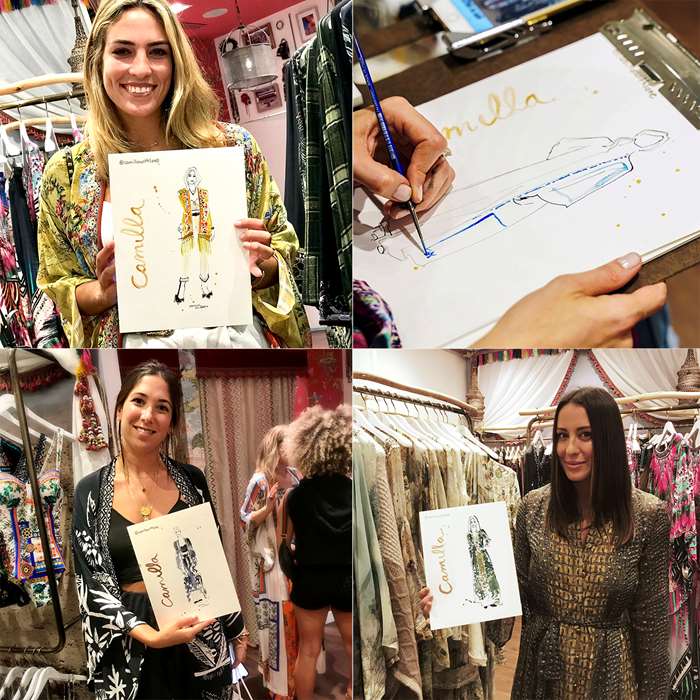 camila's customers with live drawings