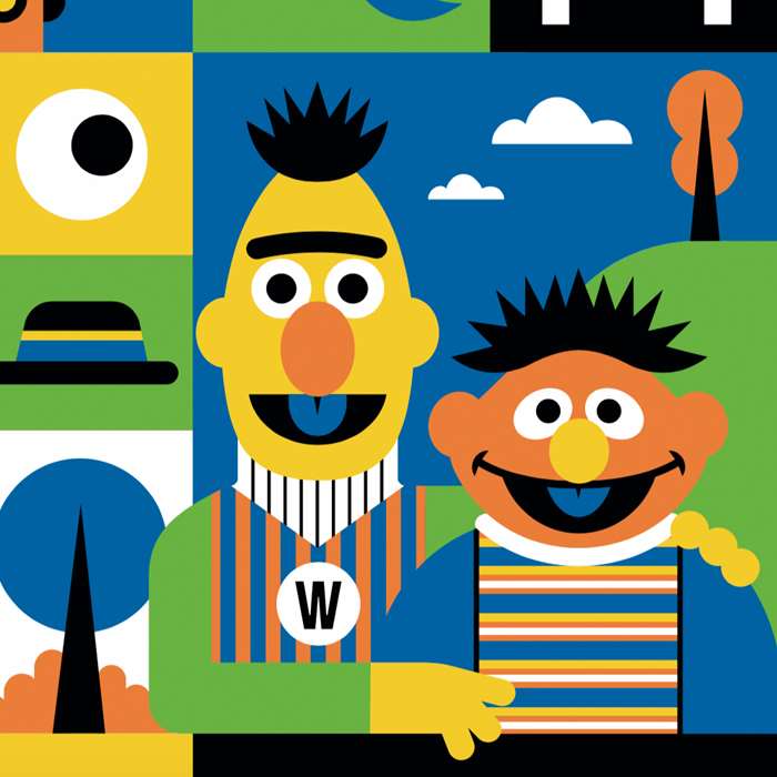 artwork of bert with friend