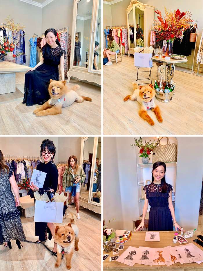 sunny gu with her portrait artworks