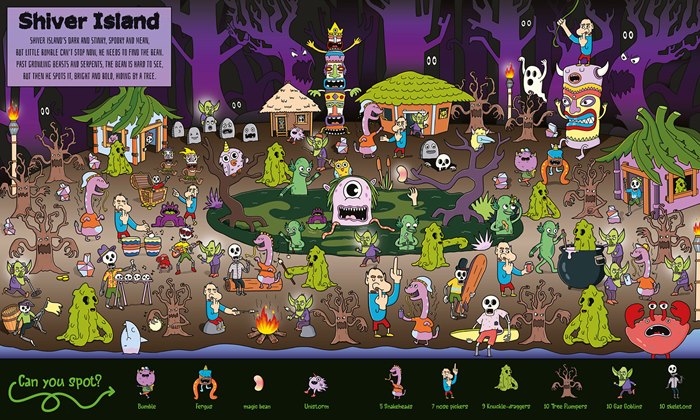 Monsters having fun in shiver island