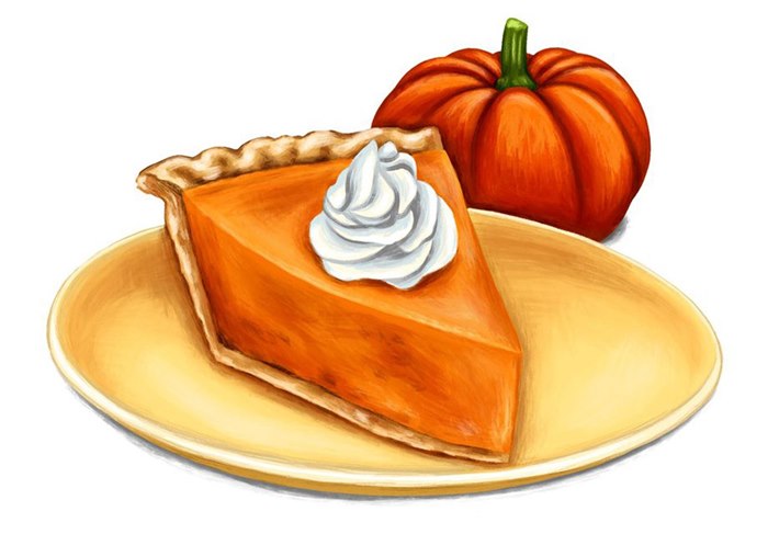 Illustration of pumpkin pie