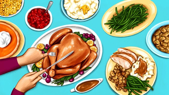 Food illustration on thanksgiving by Juliette Toma