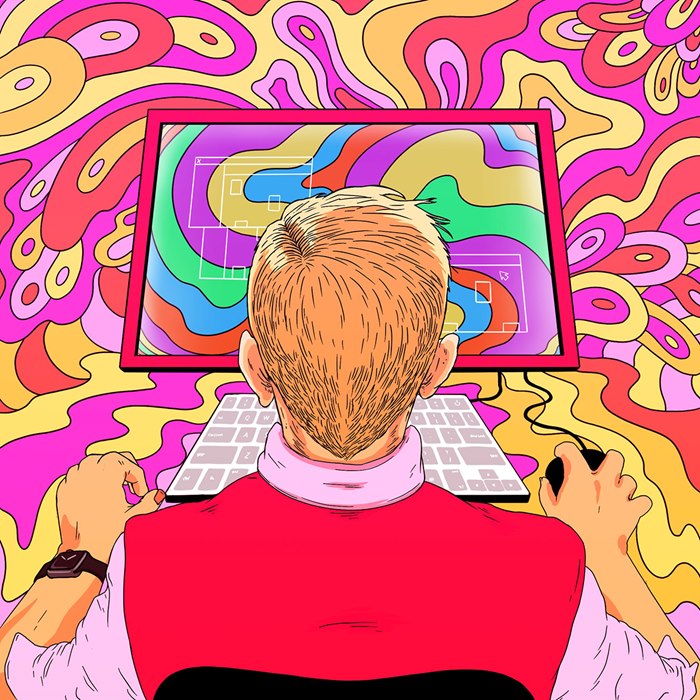 psychedelic illustration on the power of Microdosing