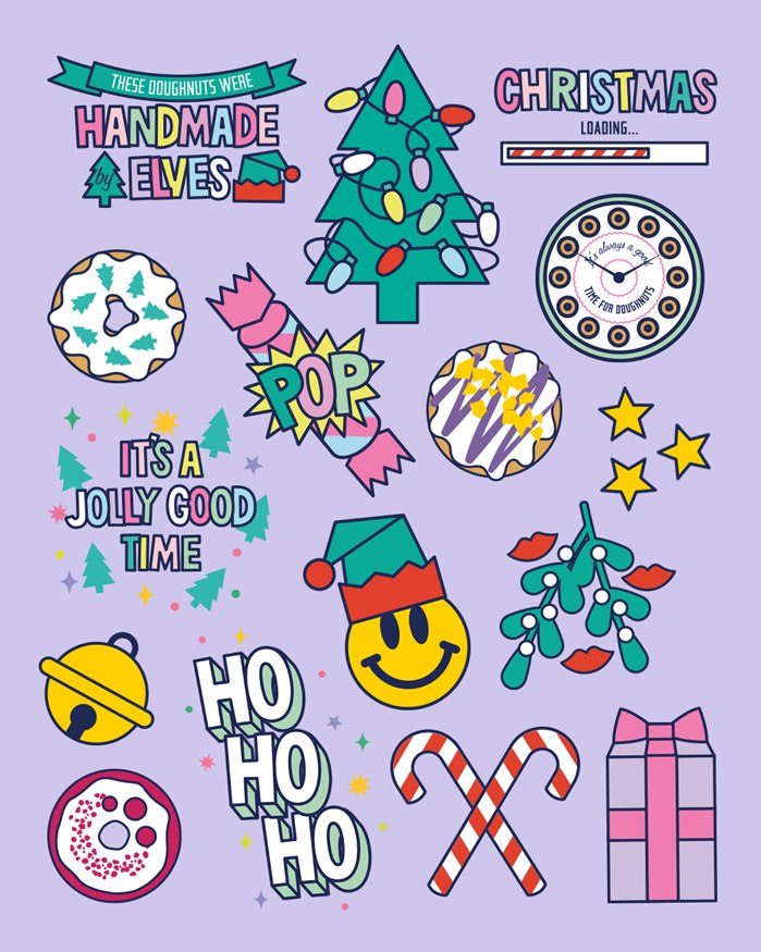 sticker art for christmas