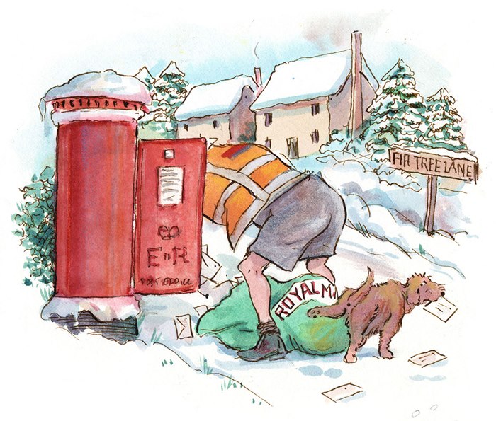 Postman traditional painting