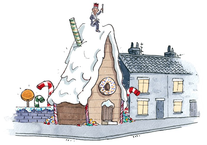 House decoration at christmas time