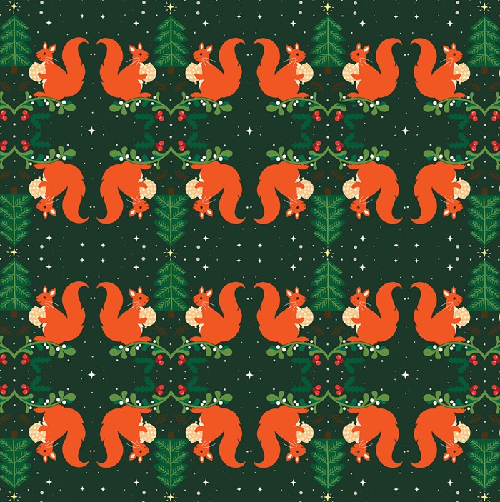 Paper design animal illustration for christmas