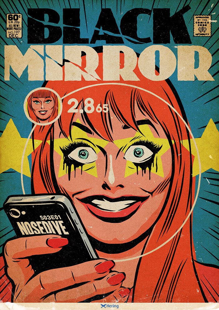 Woman Black Mirror poster by Butcher Billy