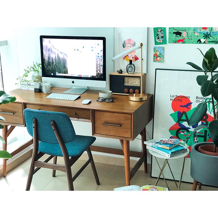 Ayang Cempaka's workstation