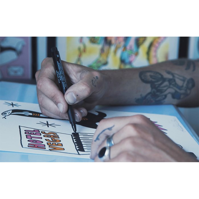 Live drawing illustration by Gabriel Hollington