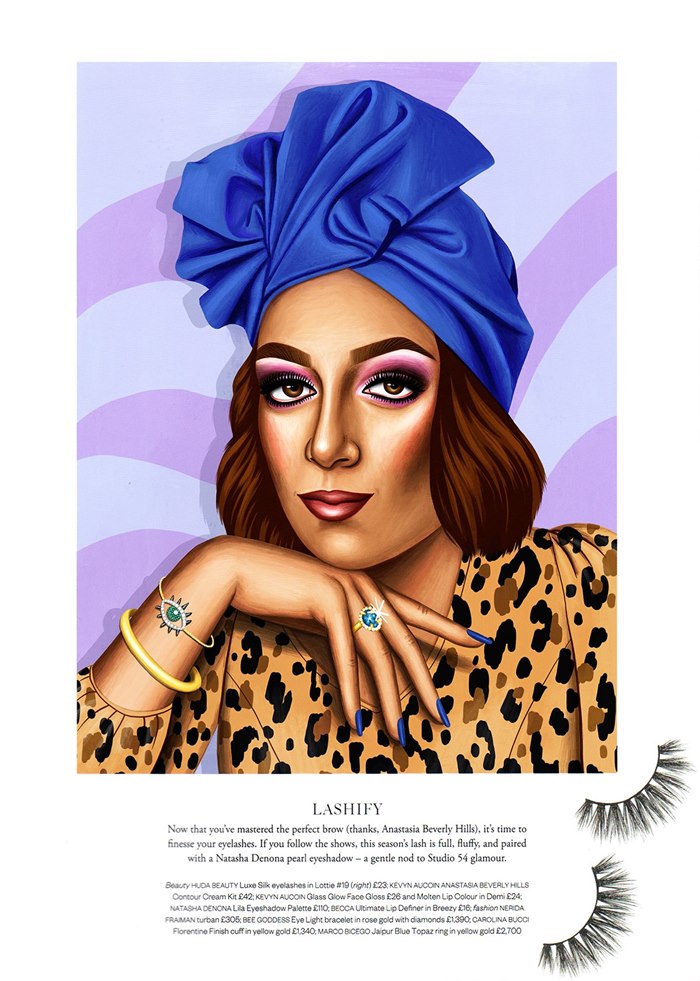editorial beauty woman eyelashes portrait  for magazine