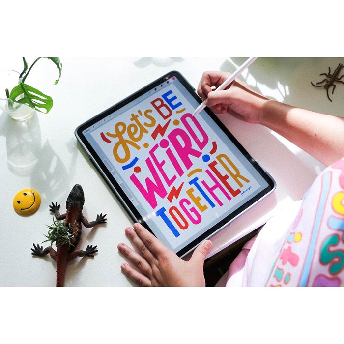 Let's be weird together lettering by Kelli Laderer 