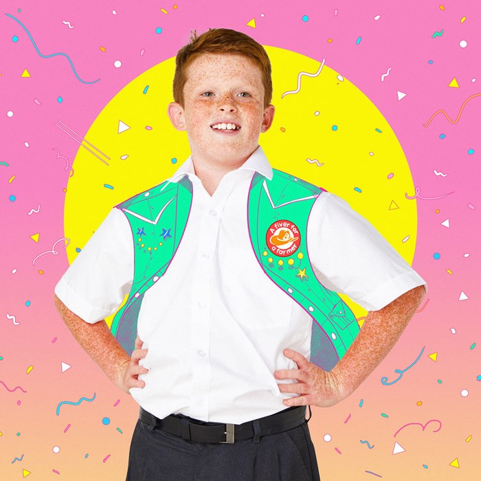 Photorealistic illustration of boy is school dress