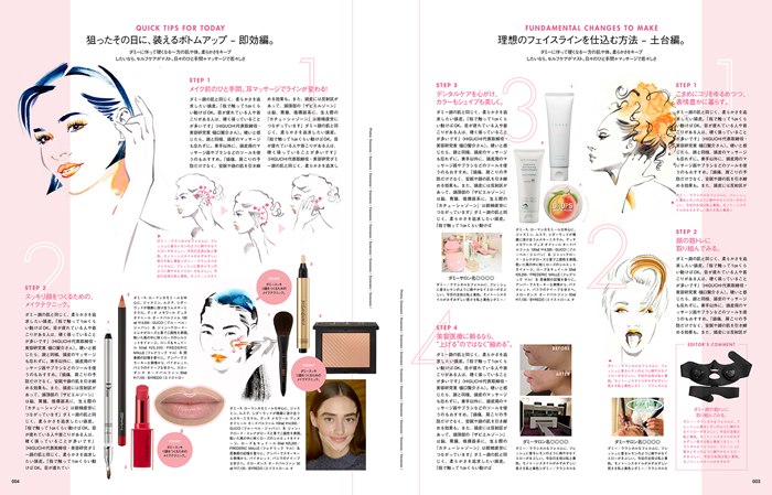 Editorial illustration of beauty products 