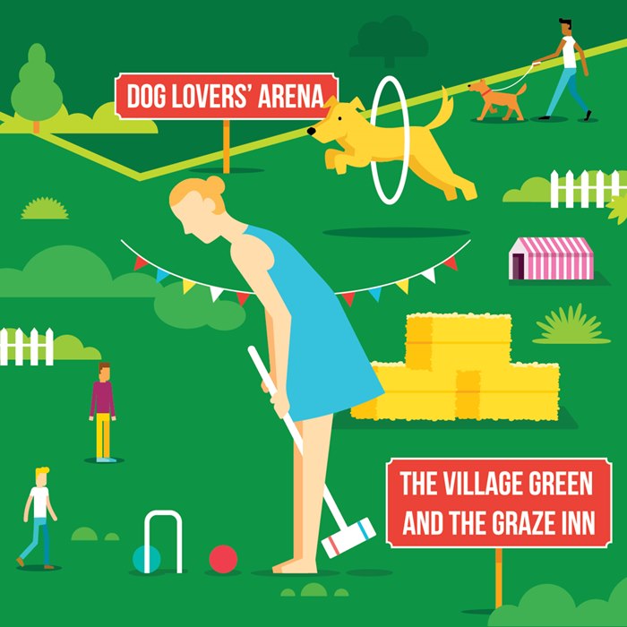 The village green and the Graze inn