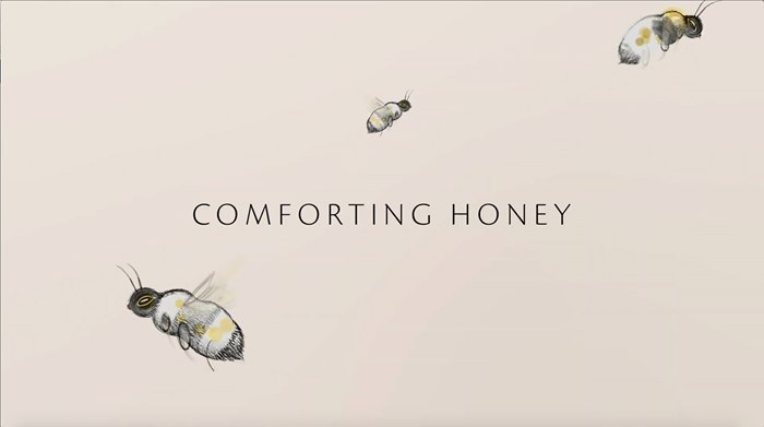 Digital lettering of comforting honey 