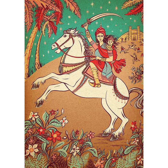 Graphic design of Jansi Laxmibai
