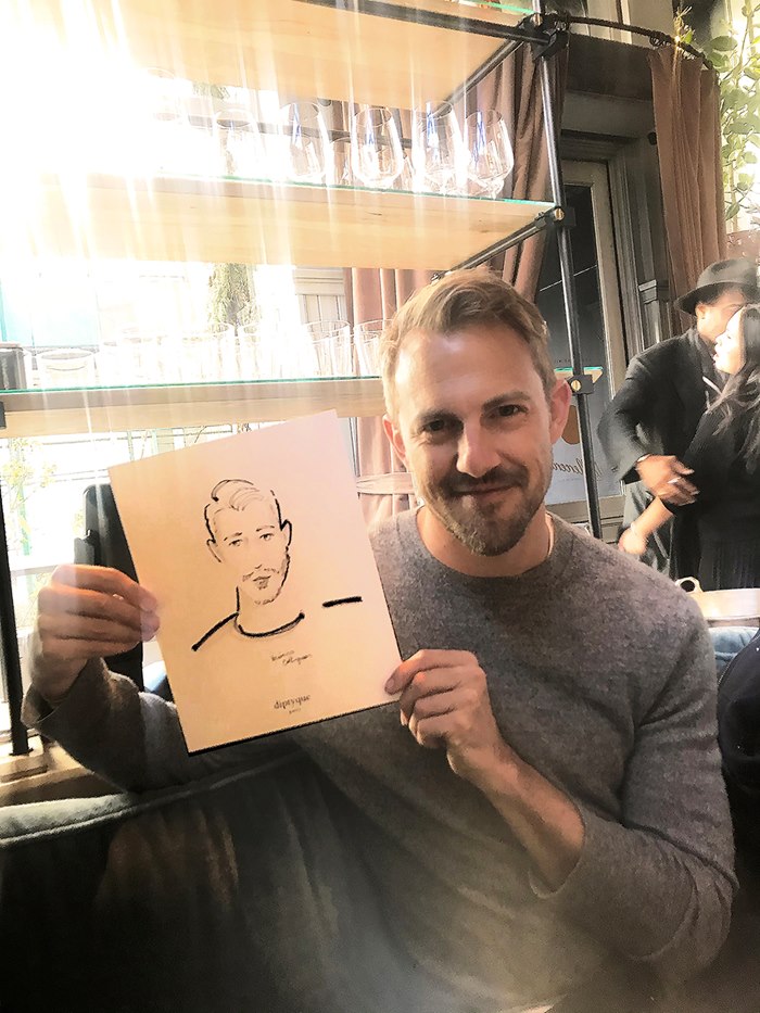 Portrait illustration of american man
