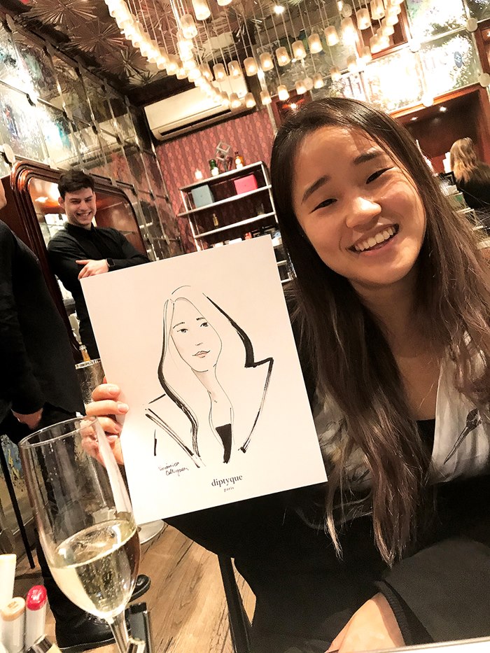 Chinese women live portrait drawing