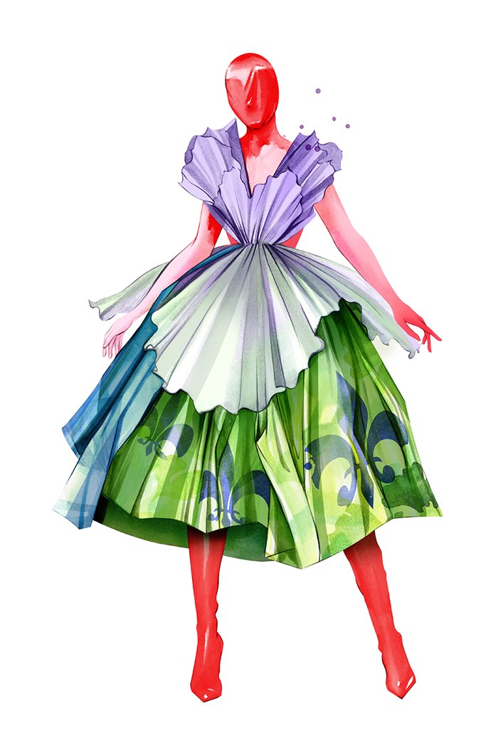 Fashion illustration by Natalia Sanabria