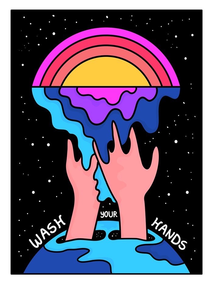 Poster design of wash your hands for corona virus