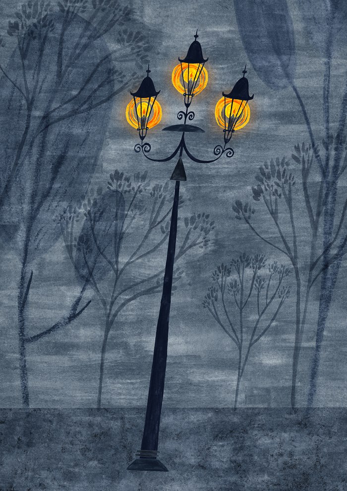 Watercolor drawing of burning cathedral