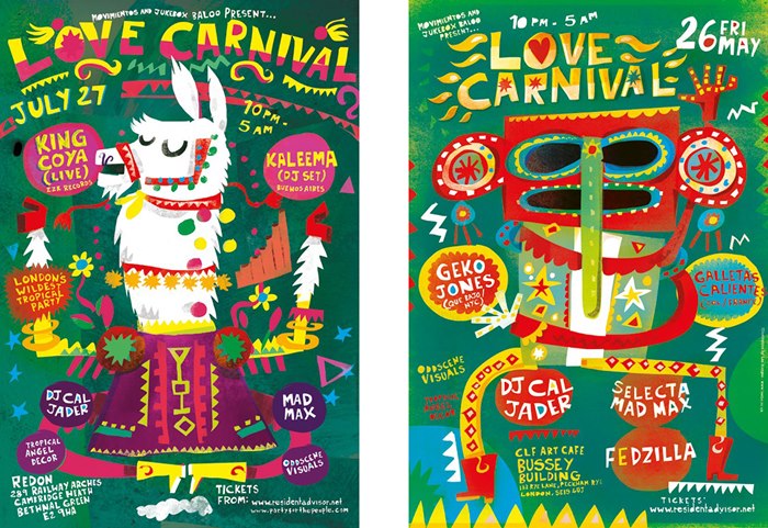 Lettering art of love carnival 