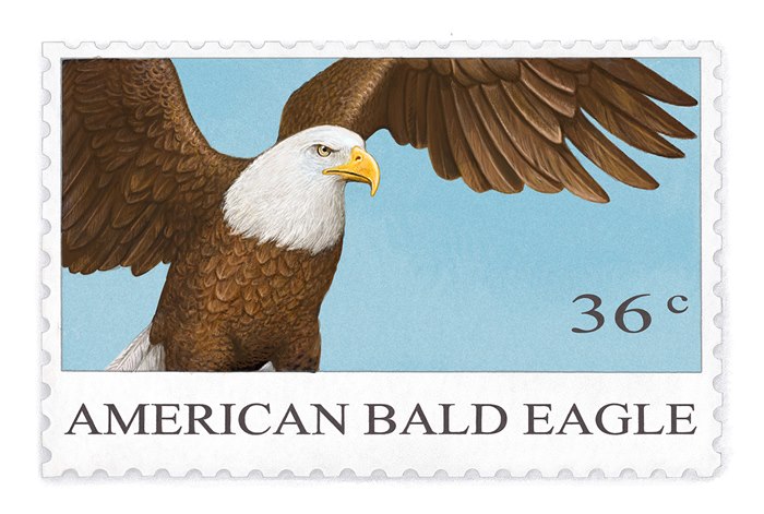 American blade eagle stamps design by Bob Venables 