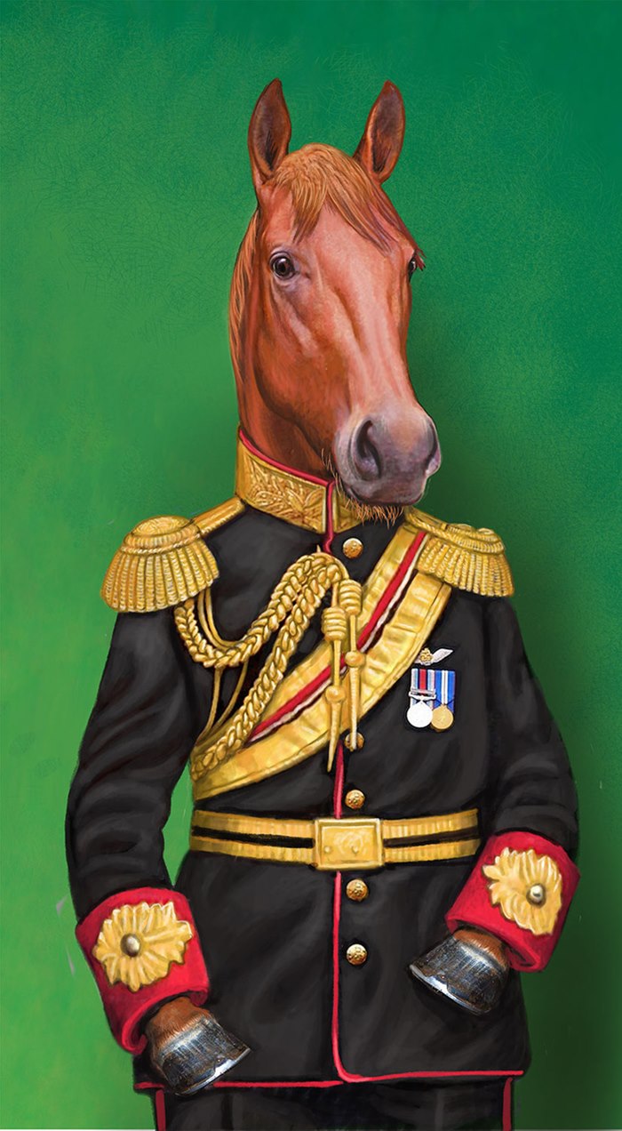 Royal Ascot commander animal illustration 