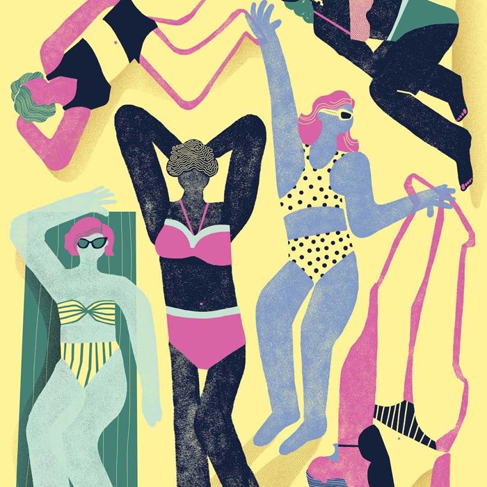 Bikini illustration by Gina Rosas