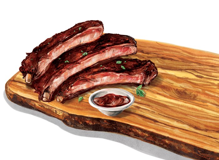 Food illustration of barbecue by Amber Day