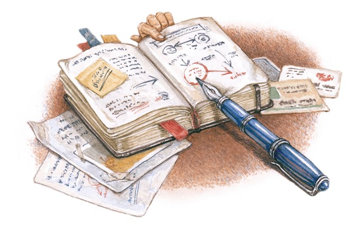 Book page watercolor painting 