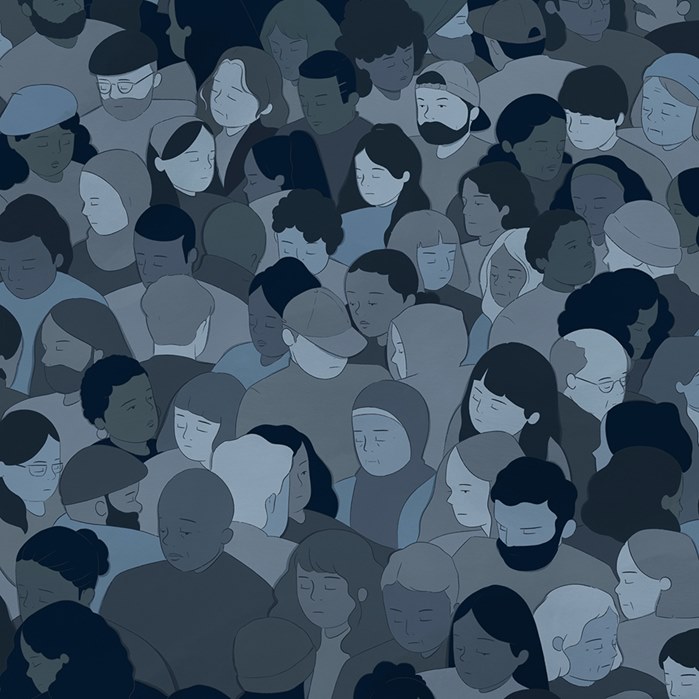Conceptual illustration of black man lives 