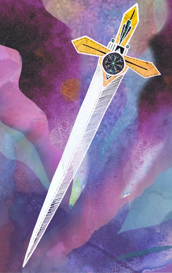 Digital painting of knife 