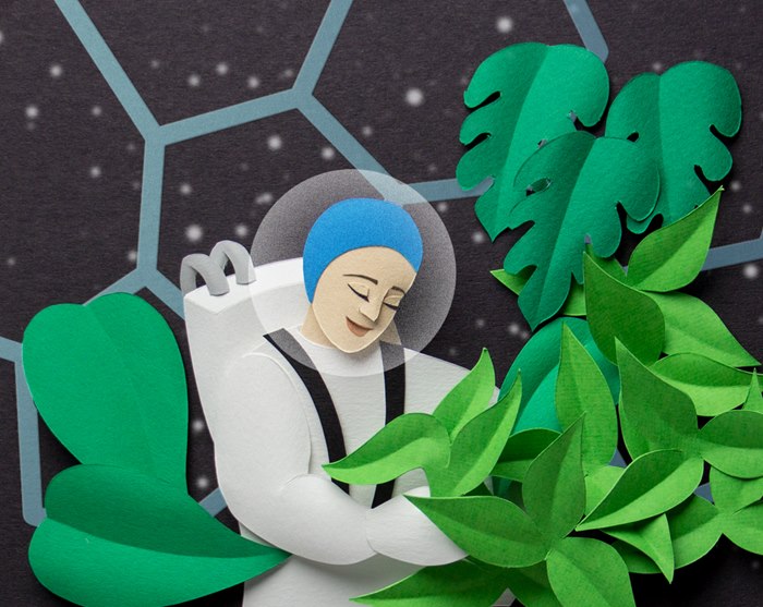 Paper design of astronaut