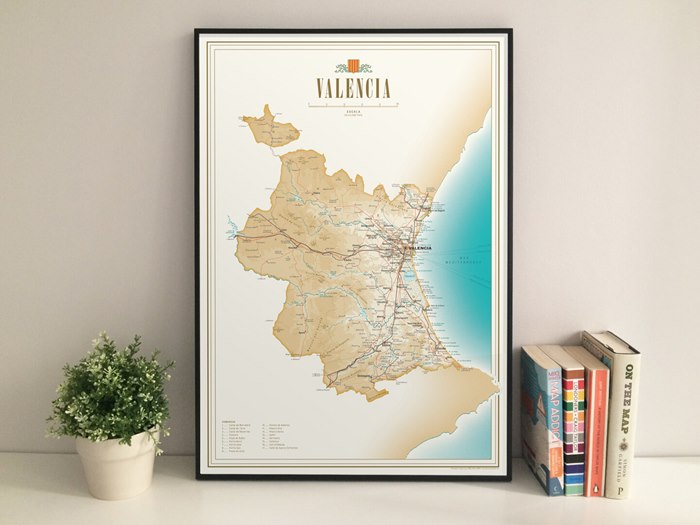 Valencia map illustration