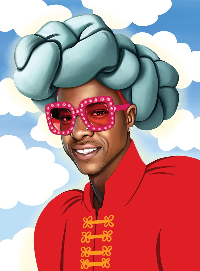 Digital portrait of Paperboy Prince 